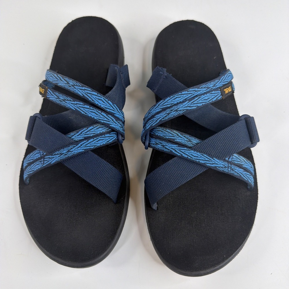 Teva Womens Size 9 Blue Strappy Slide Sandals Sport Outdoor Comfort Shoes - Picture 7 of 9